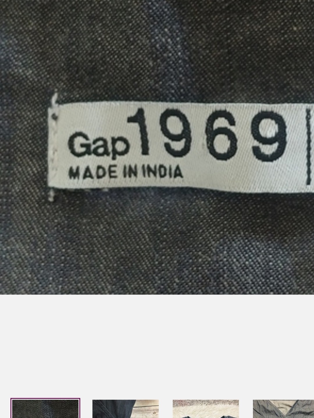 Gap Dark Gray Chambray Denim Dress Wrap medium